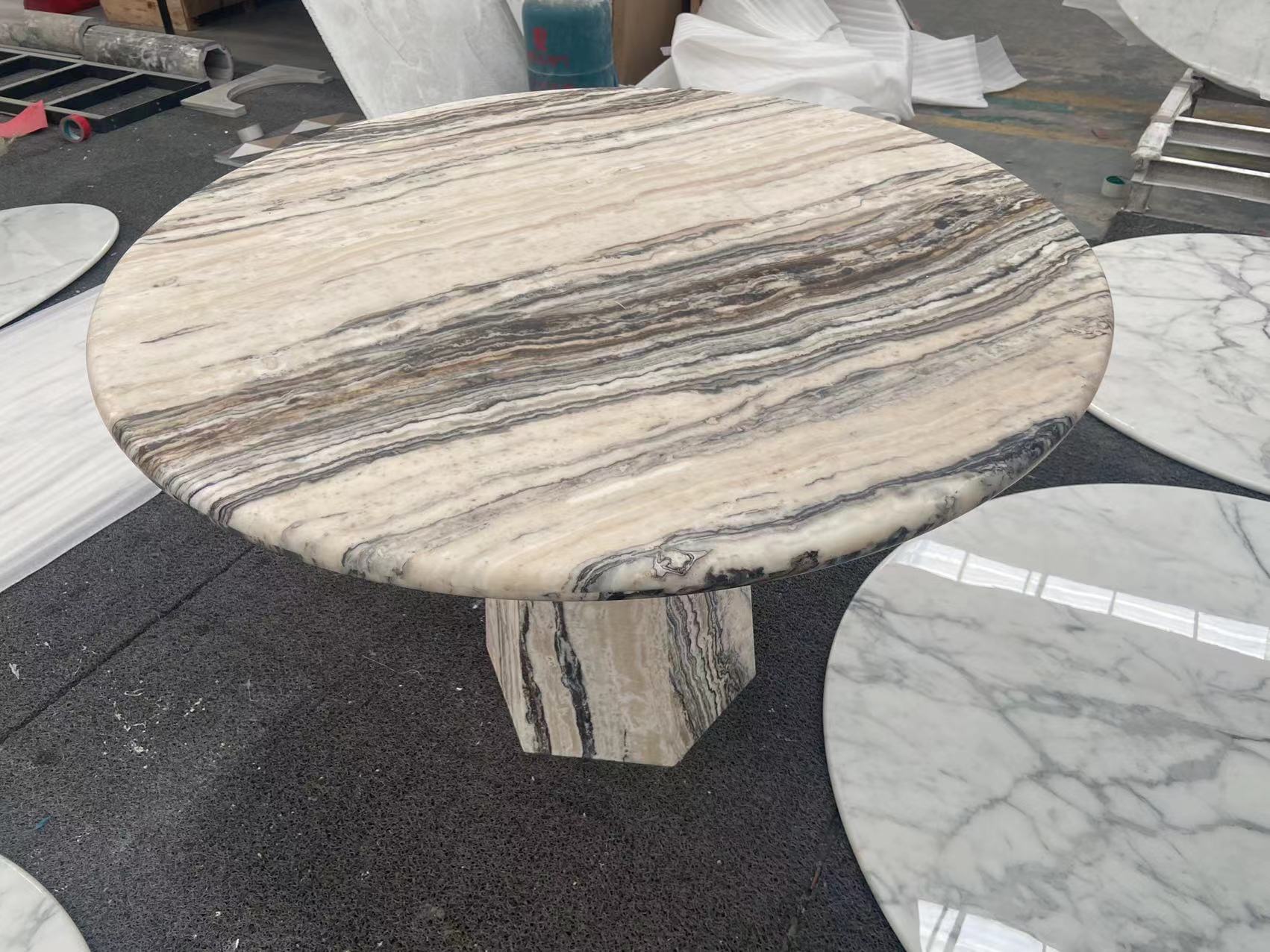 White Zebra Onyx Dining Table