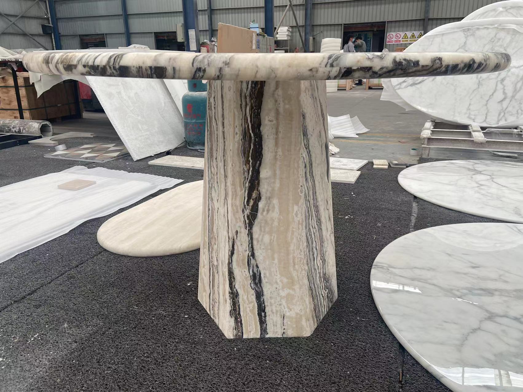 White Zebra Onyx Dining Table