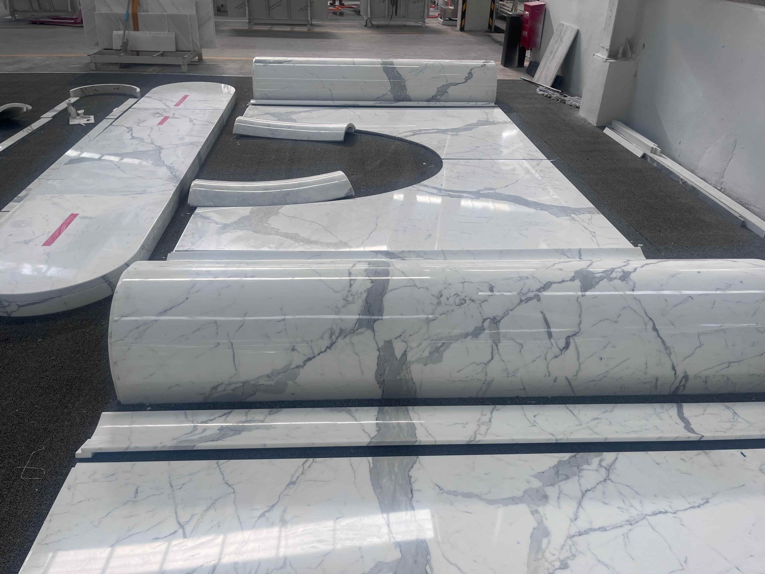 Calacatta White Marble Arched Wall Tiles Hotel