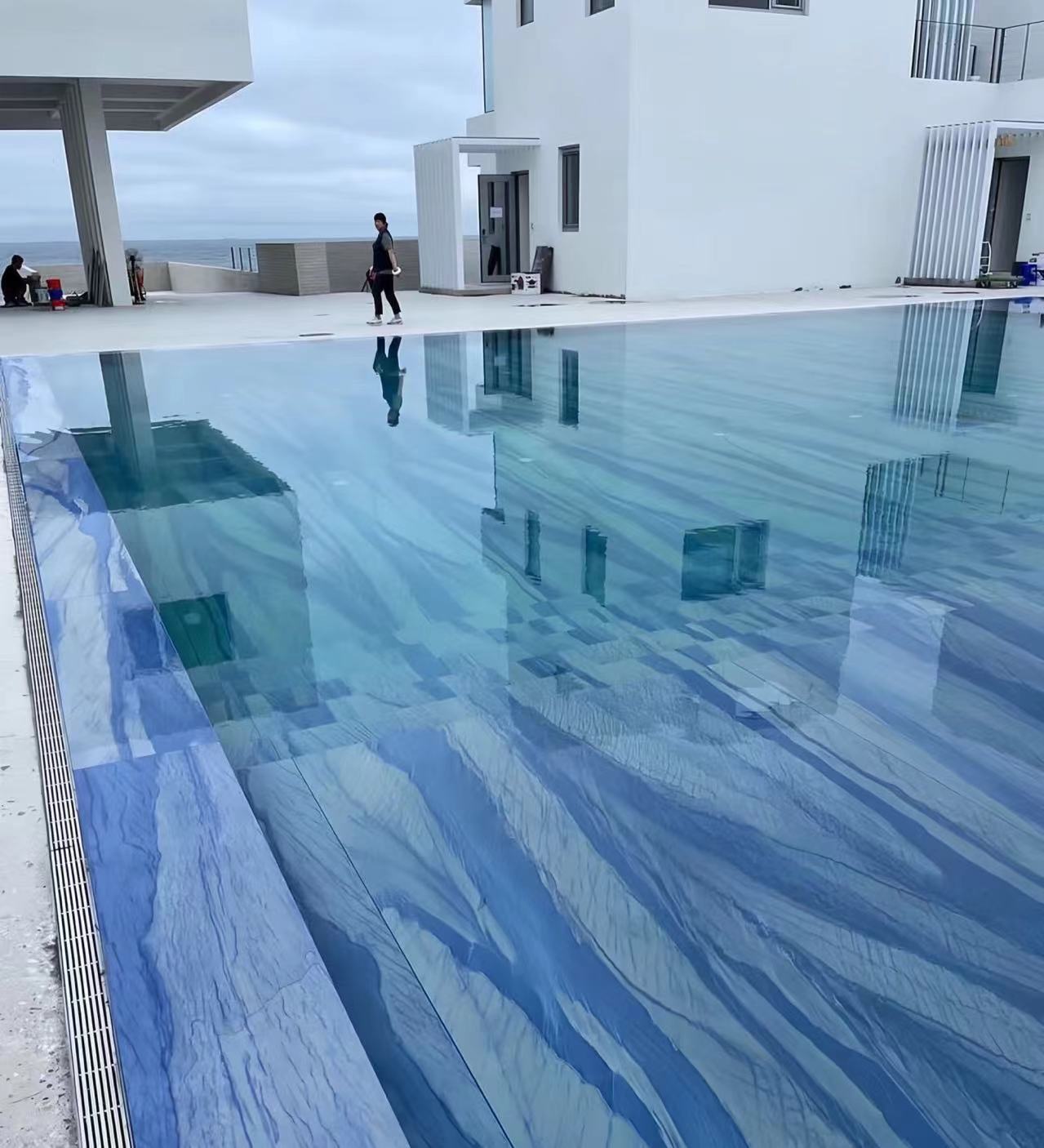 azul boquira quartzite swimming pool tiles