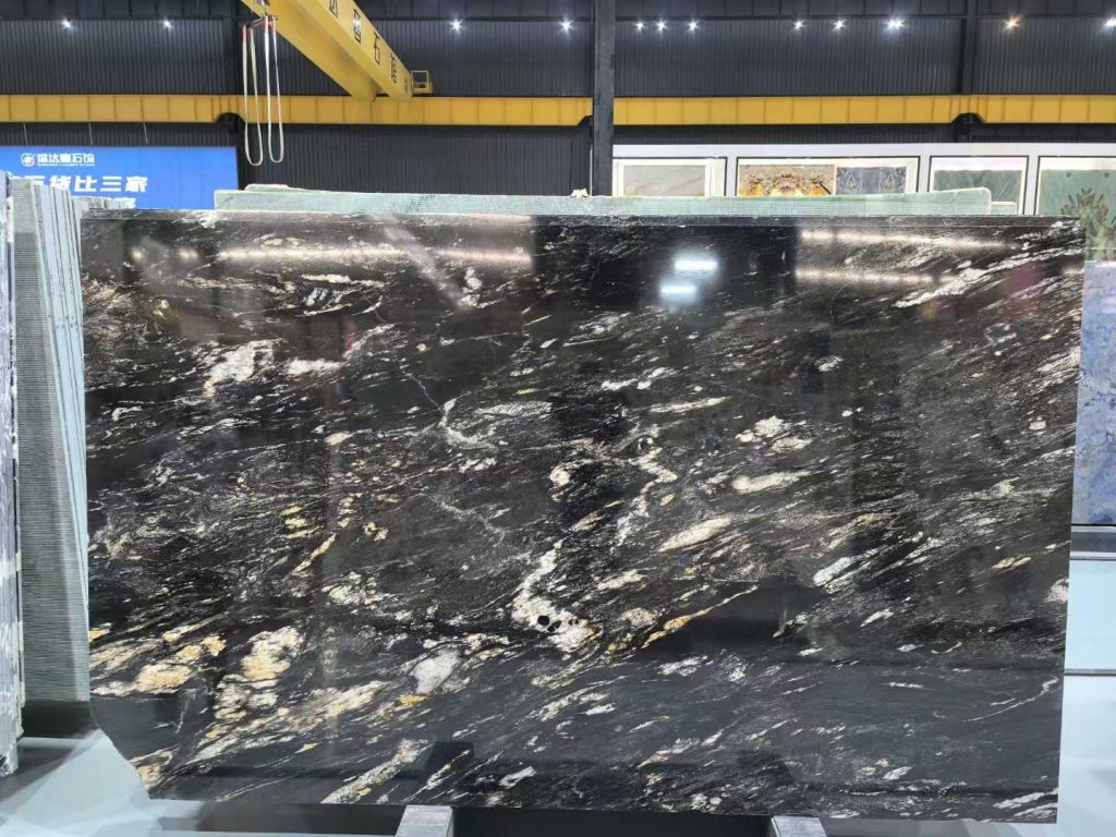 Cosmic Gold Granite Slabs Polished Surface
