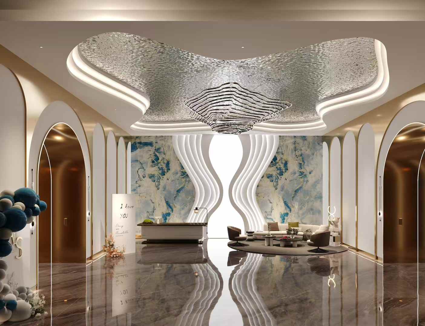 backlit blue onyx slab