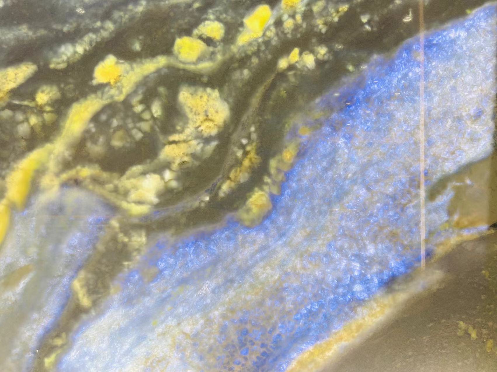 Backlit Blue Quartzite