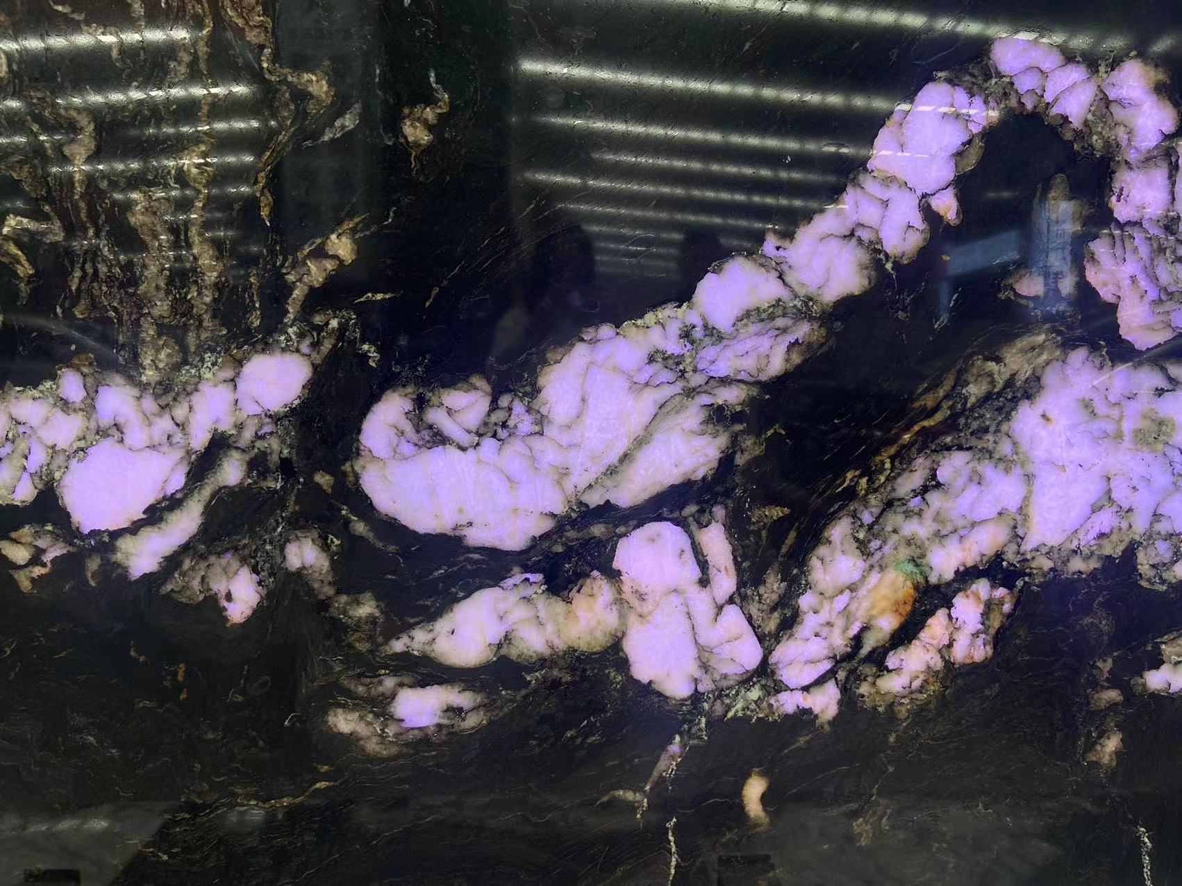 Backlit Titanium Gold Granite