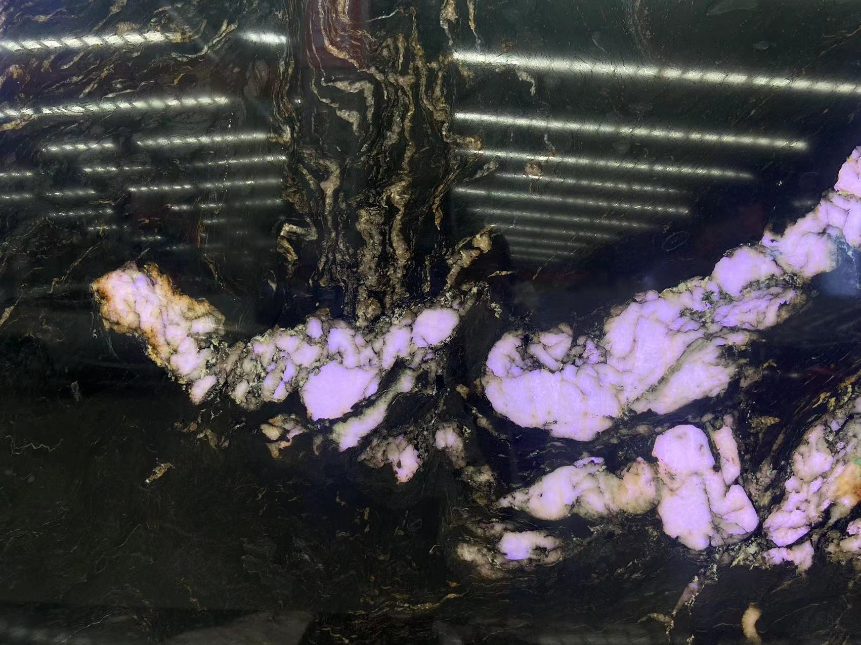 Backlit Titanium Gold Granite