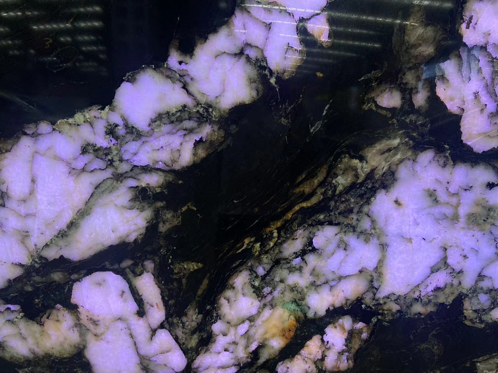 Backlit Titanium Gold Granite