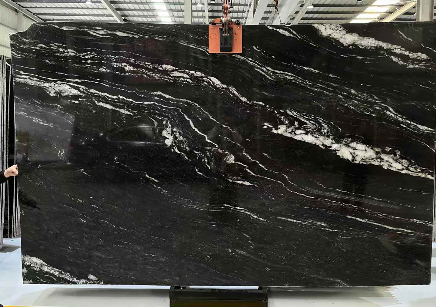 black titanium granite polished surafce slabs