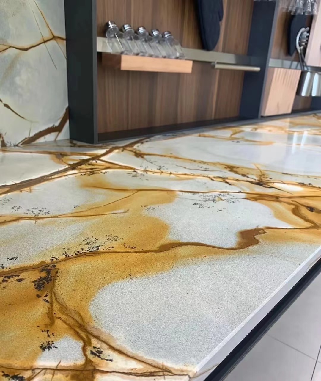 blue mare quartzite kitchen counters