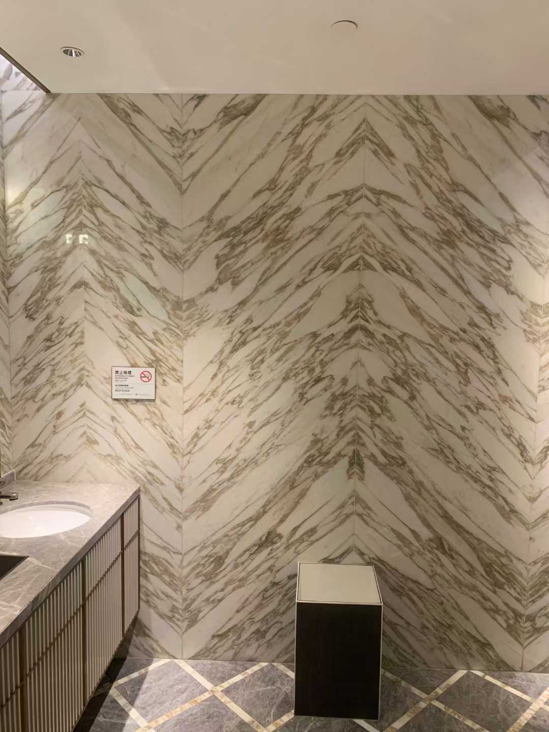 calacatta gold marble bathroom