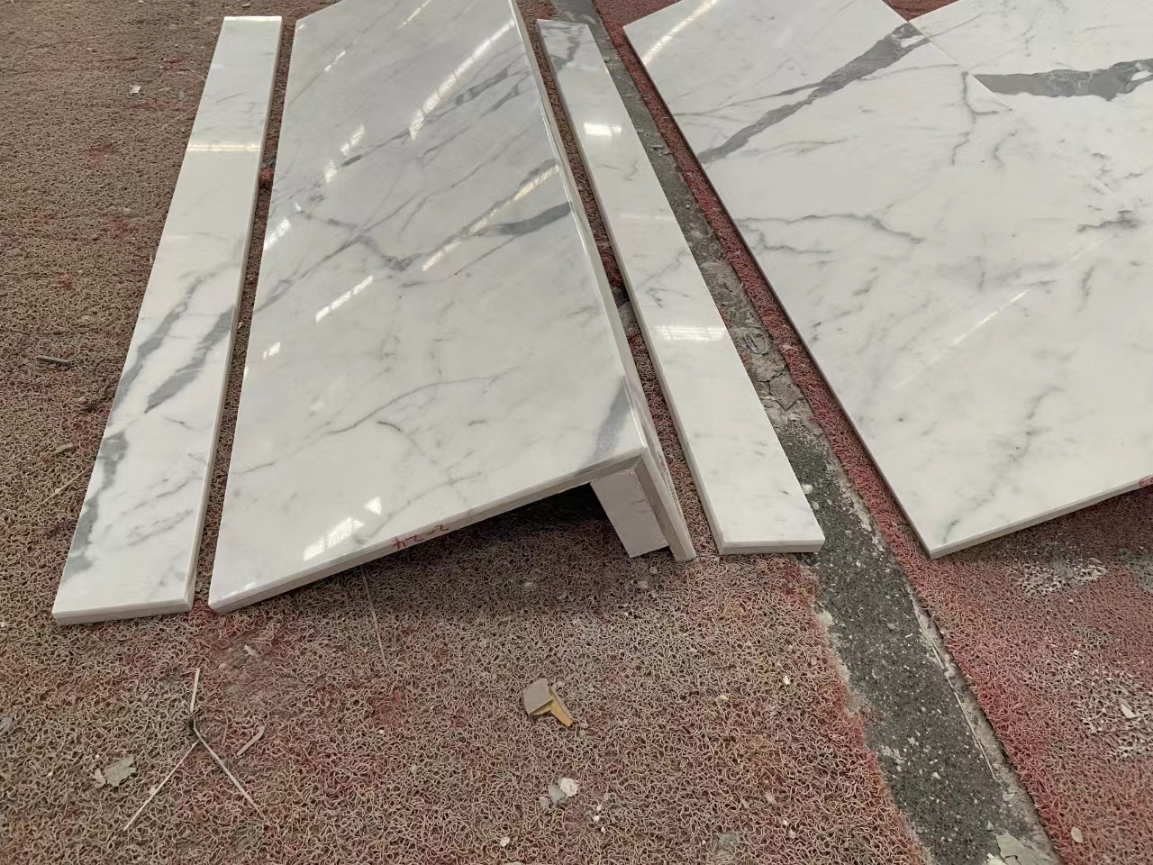 Calacatta White Marble Stairs