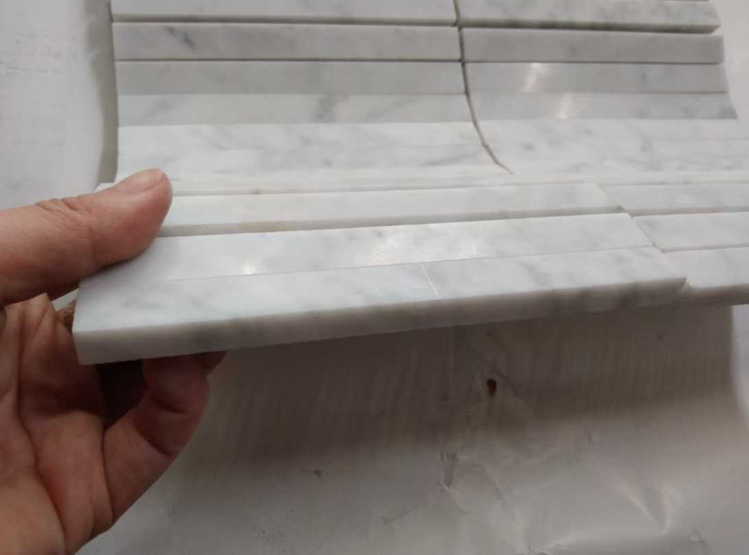 carrara white hexagon marble mosaic​