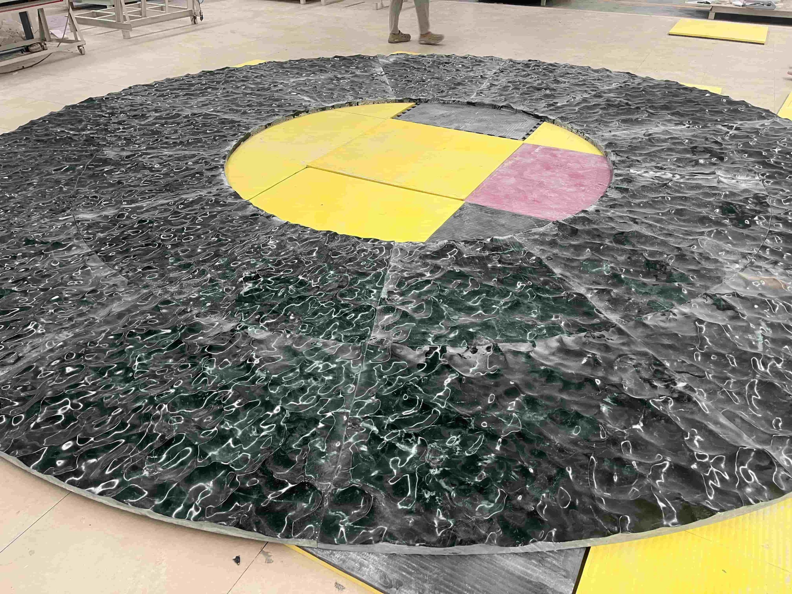 custom engraved marble curved tiles