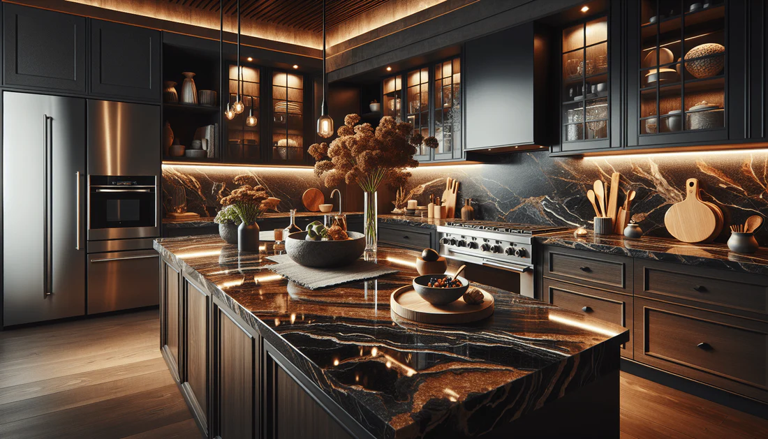 Black Granite Countertops for Classy Kitchens