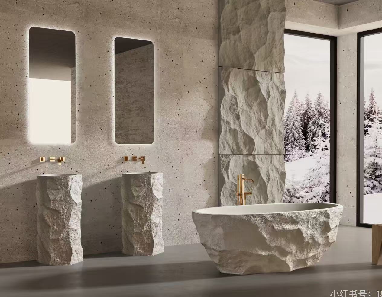 carrara marble bathtub​