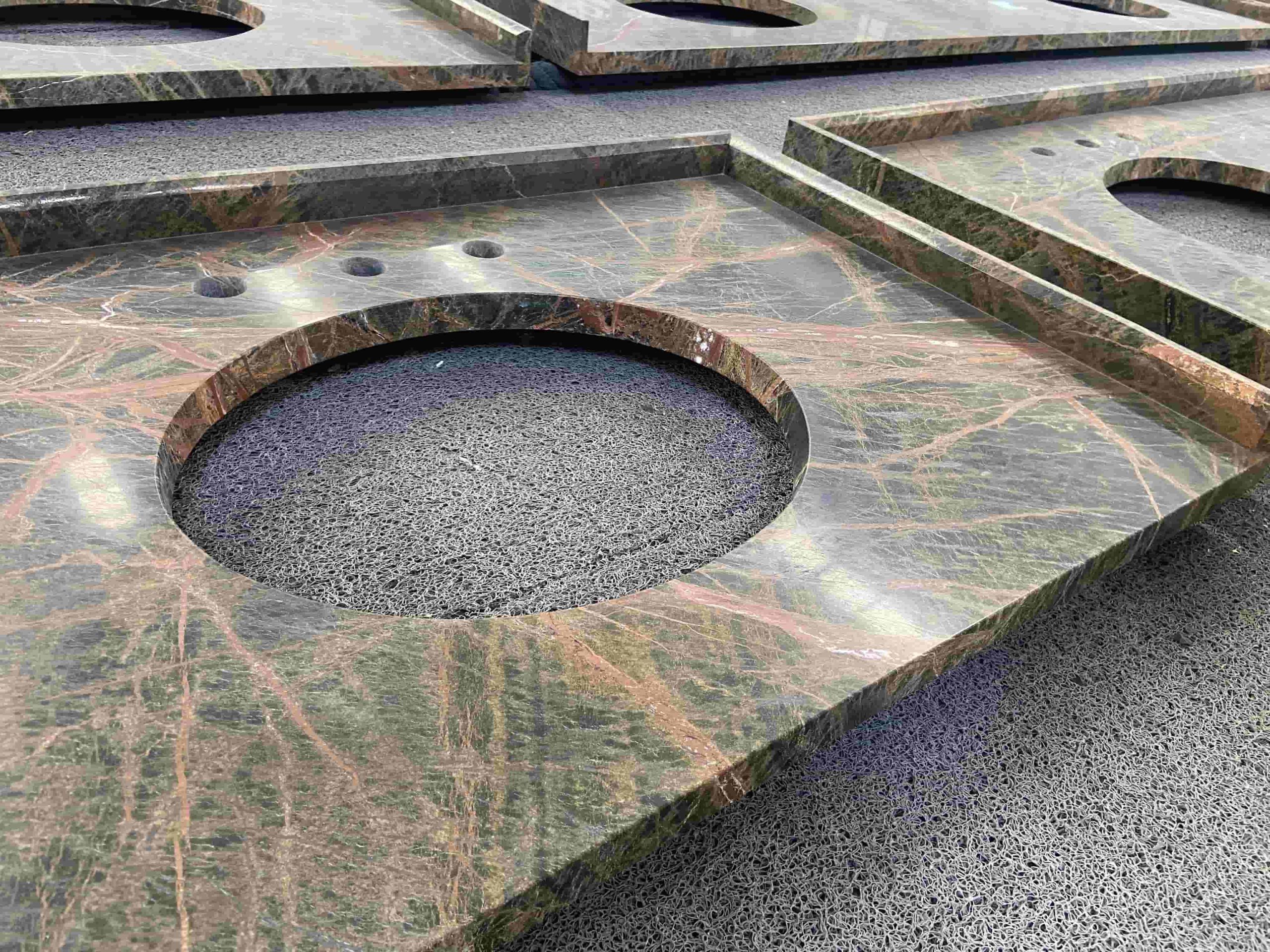 Forest Green Marble Bath Vanitytops