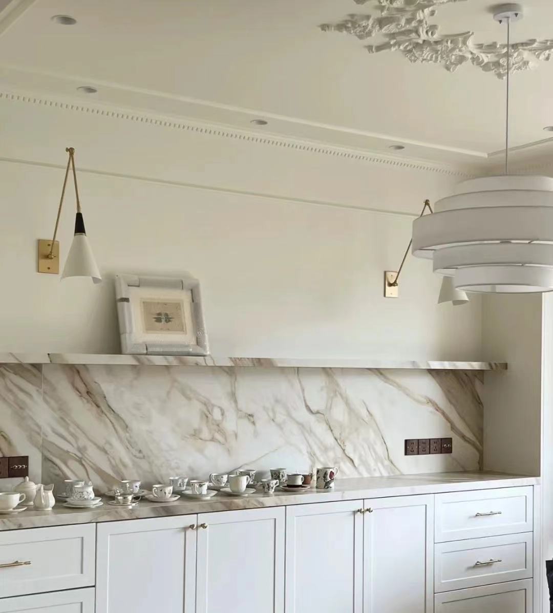 gold calacatta marble countertop​