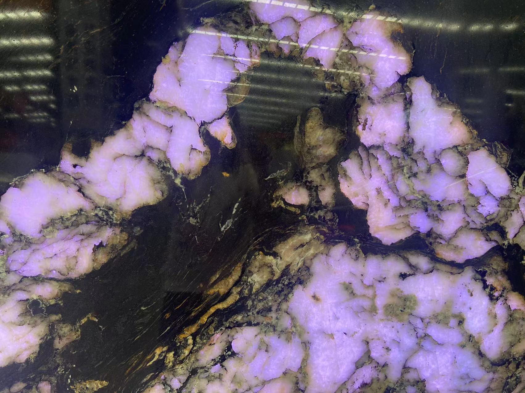 Backlit Titanium Gold Granite