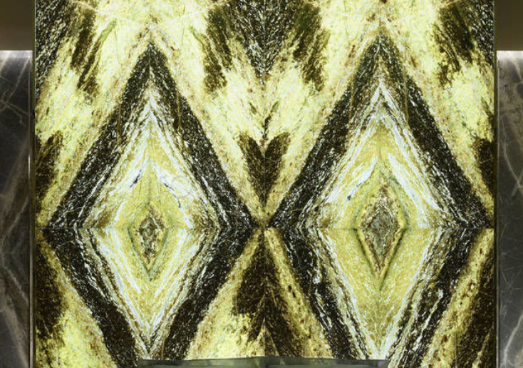 irish green marble backlit walls