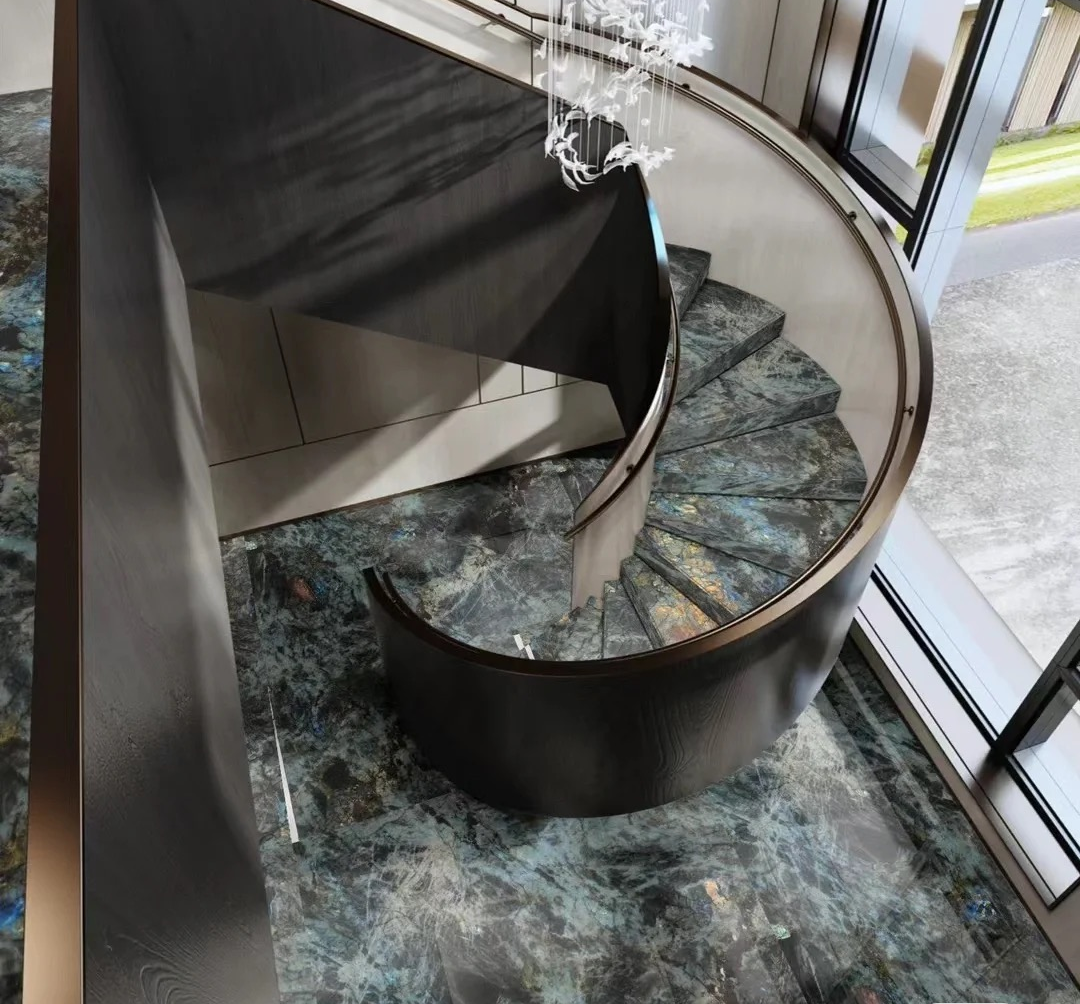 Labradorite Blue Granite Staircase