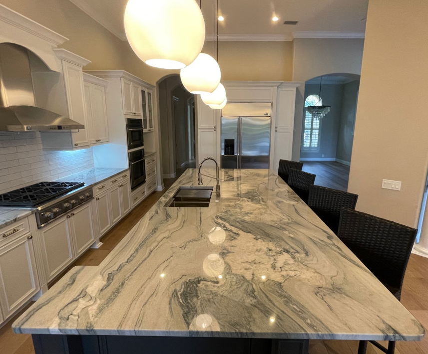 macaubas fantasy quartzite kitchen