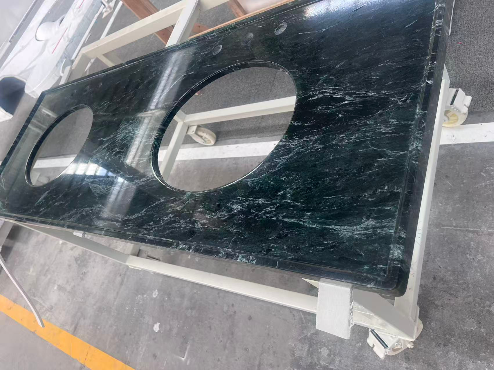 Verde Alpi Marble Bath Vanitytops