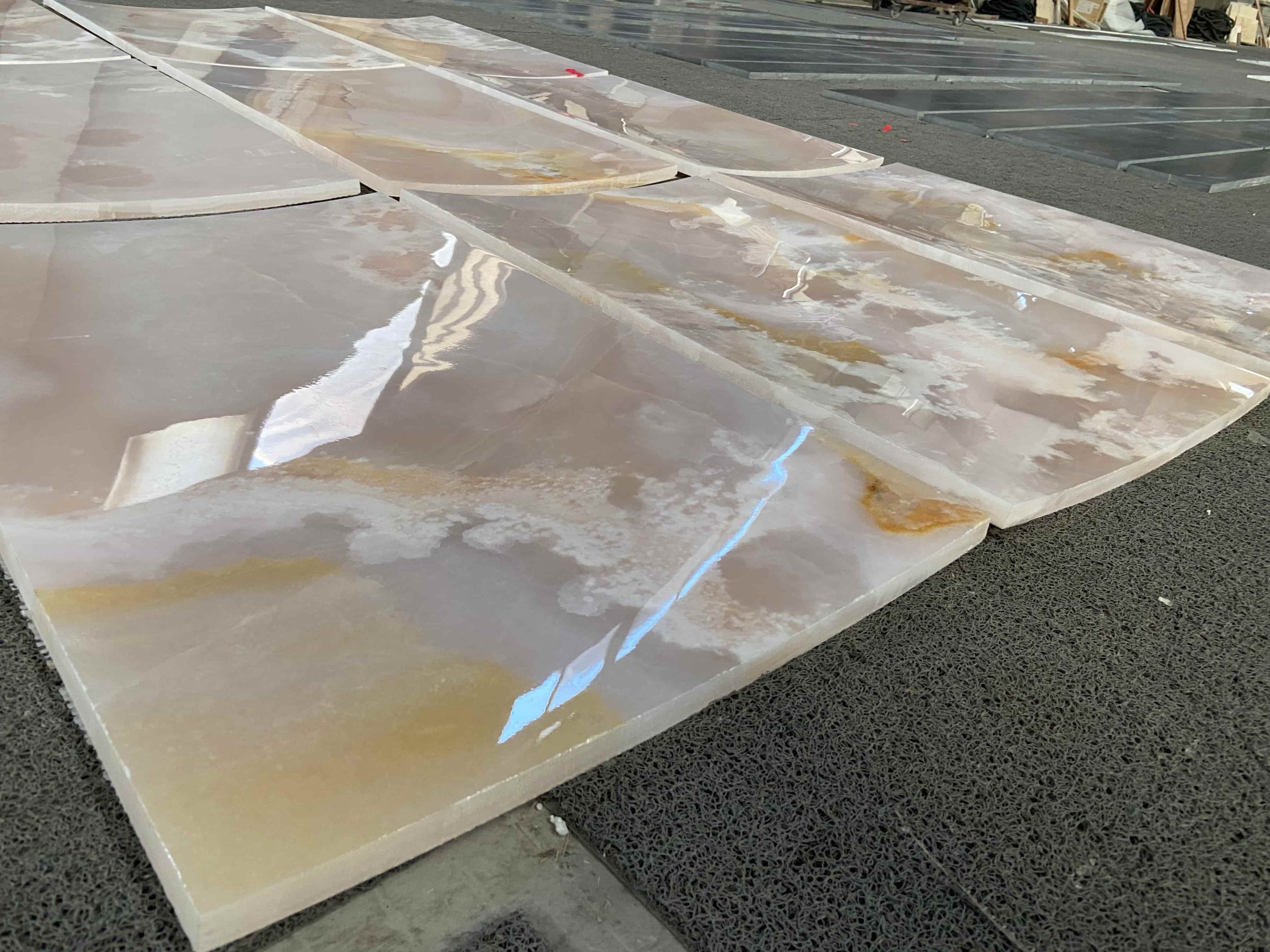 Arched Pink Onyx Wall Tiles