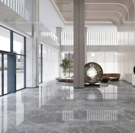 nordic grey marble hotel lobby flooring tiles