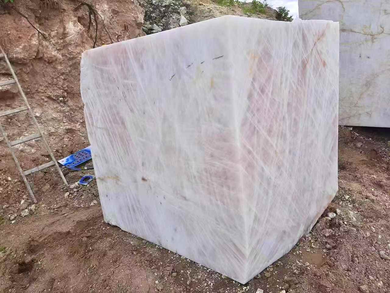 pink cristallo quartzite blocks