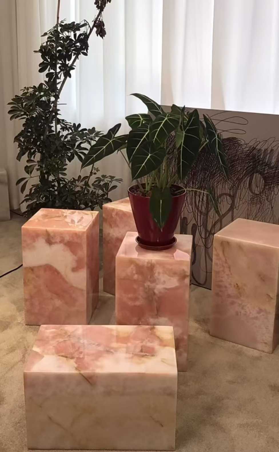 pink onyx cubes