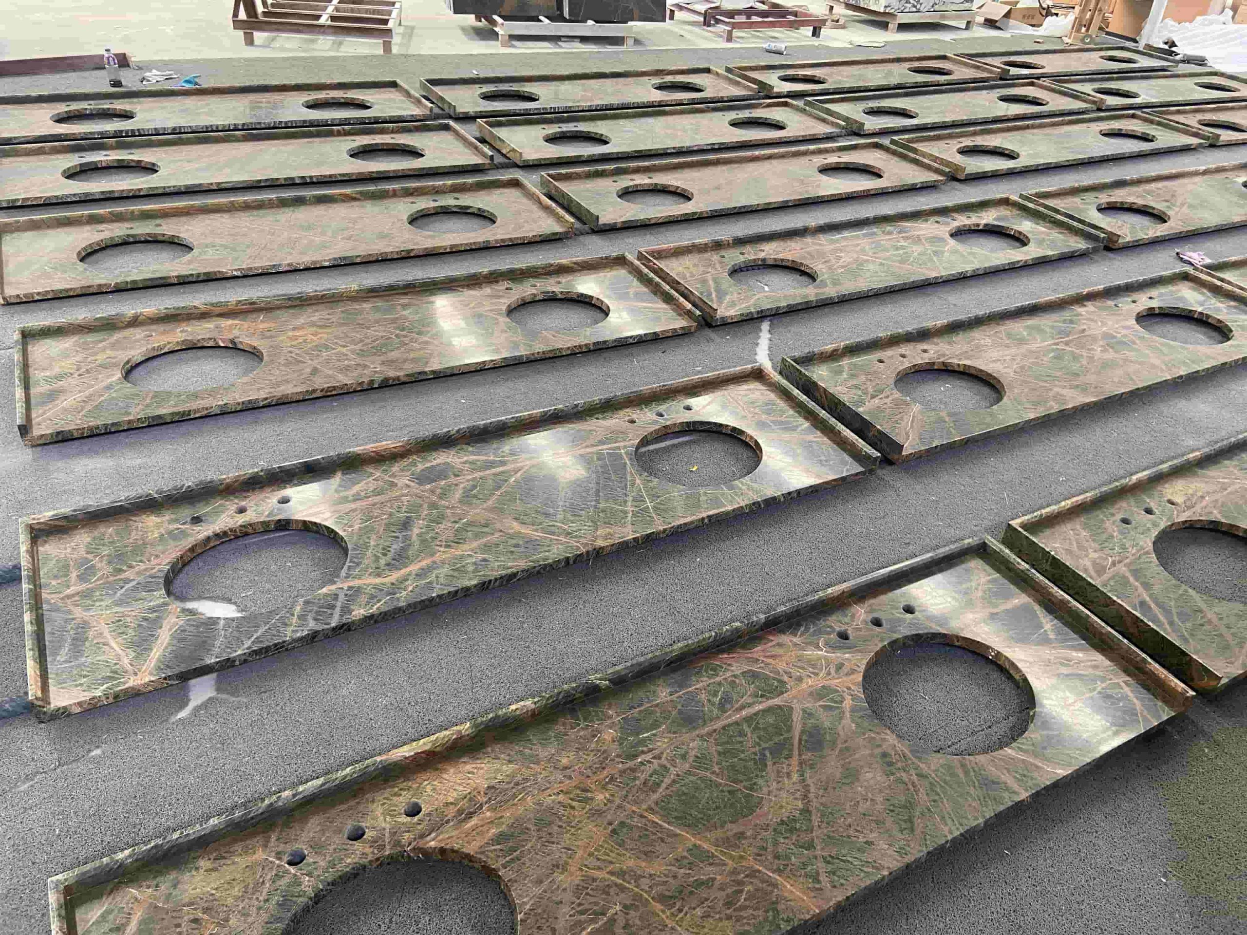 Forest Green Marble Bath Vanitytops