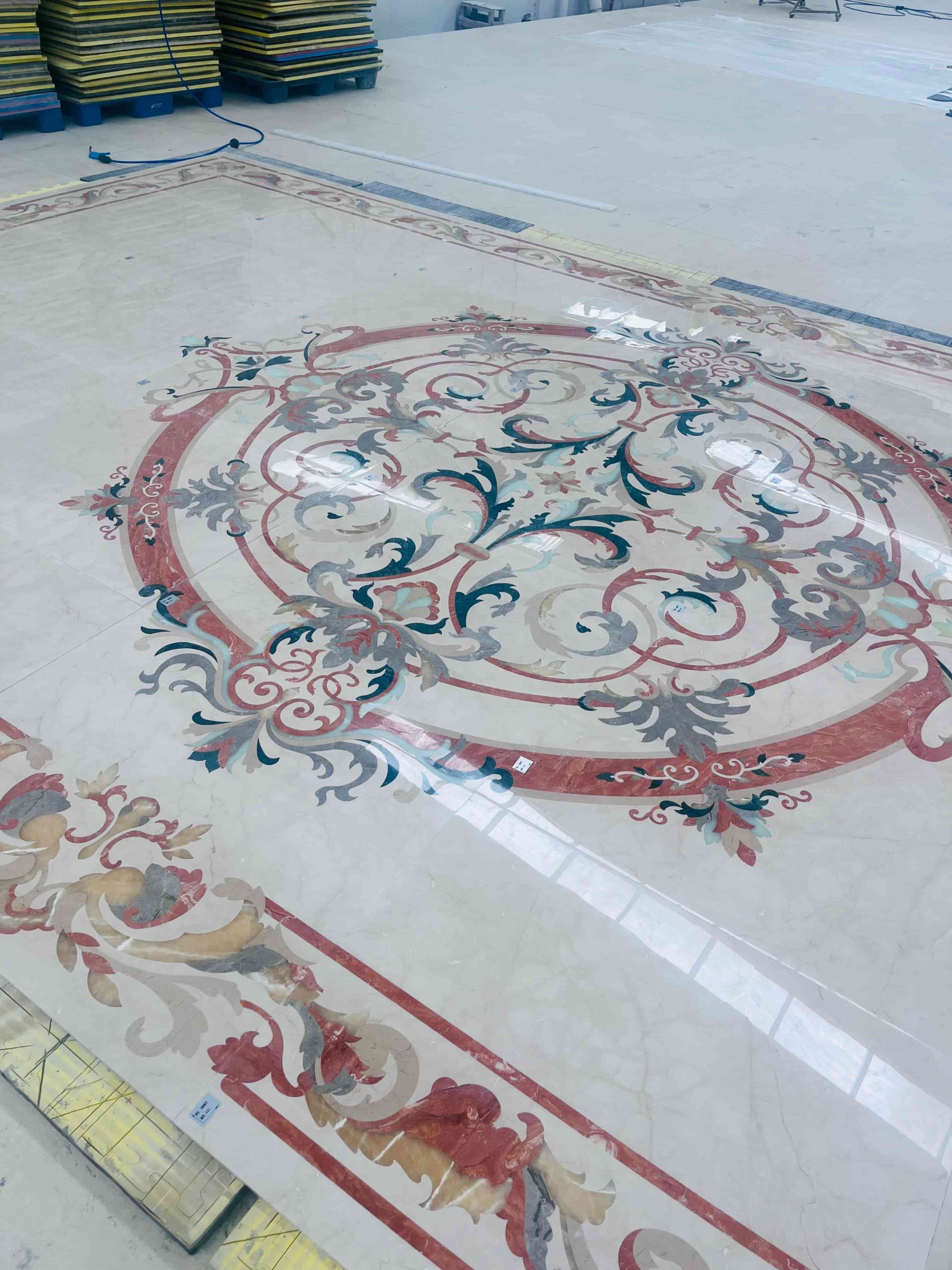 Royal Marble Waterjet Inlay Flooring Medallions