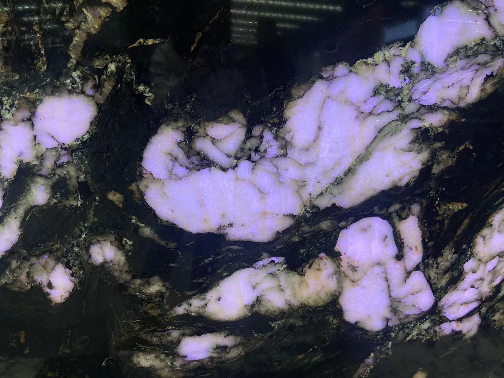 Backlit Titanium Gold Granite