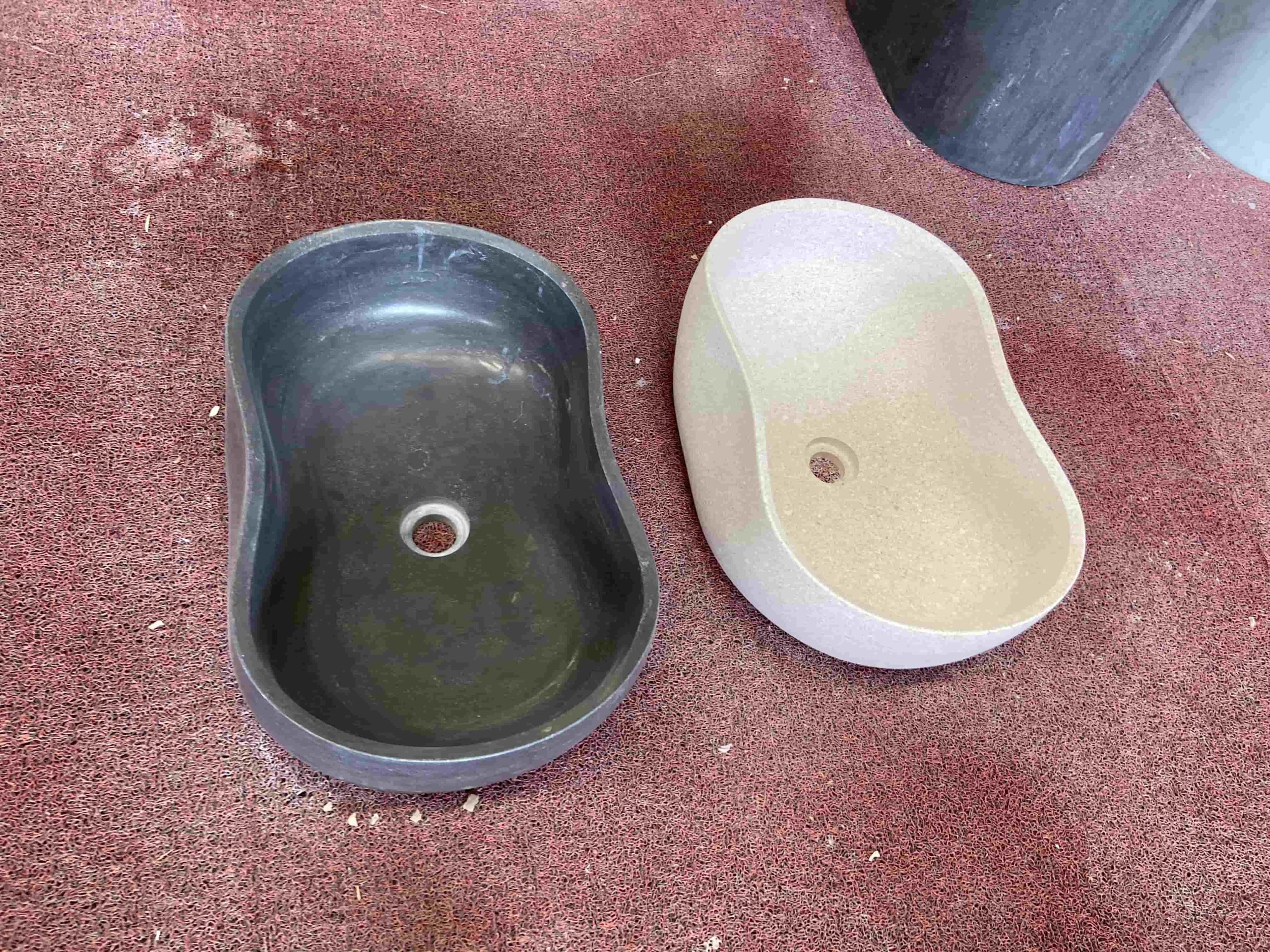 Irregular Shape Pietry Grey Marble Sinks