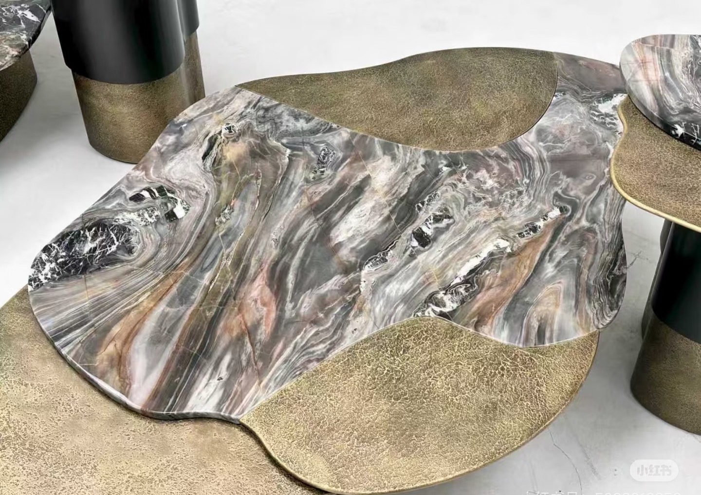uxury Marble Coffee Tables with Metal Bases