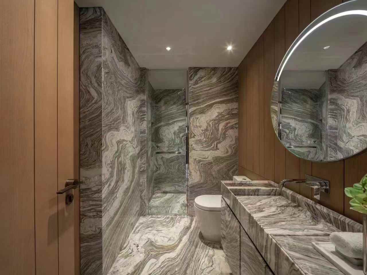 water cloud gauze marble bathroom vanitytops