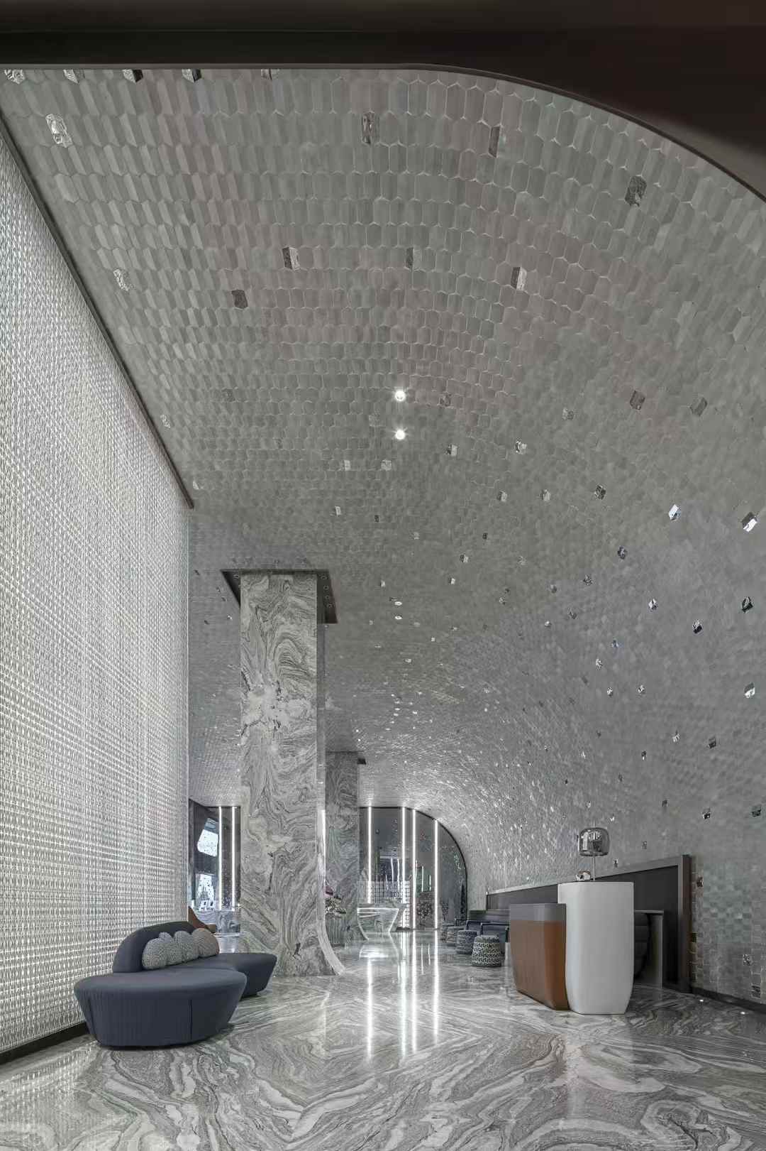 water cloud gauze marble lobby floorings