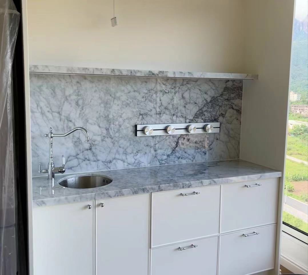 white carrara marble countertop
