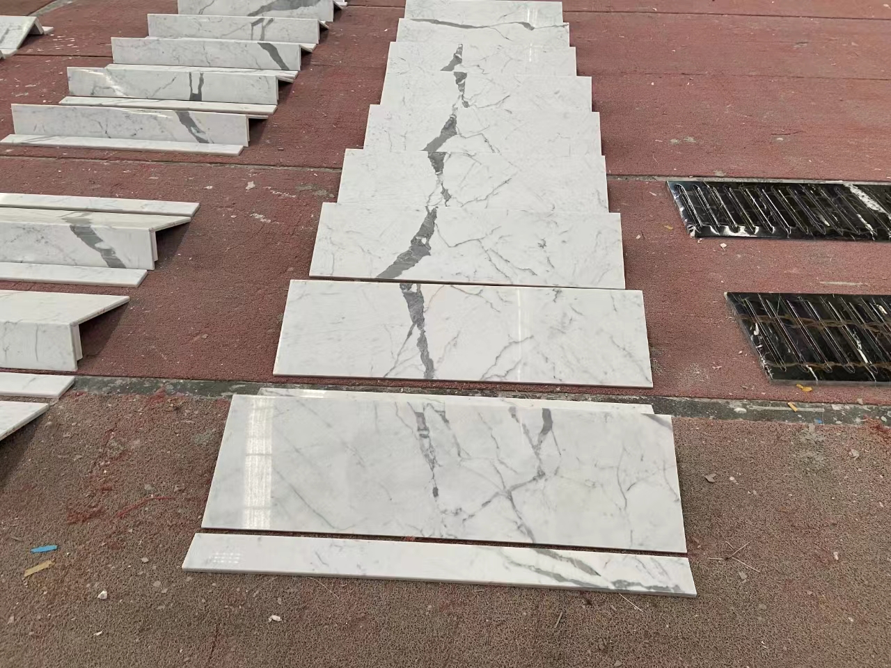 Calacatta White Marble Stairs