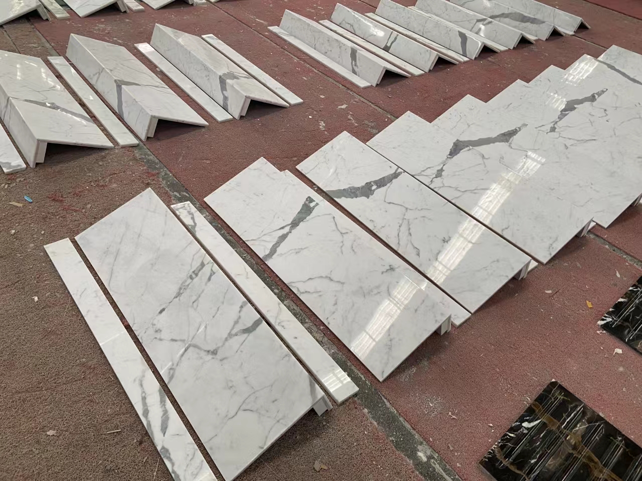 Calacatta White Marble Stairs