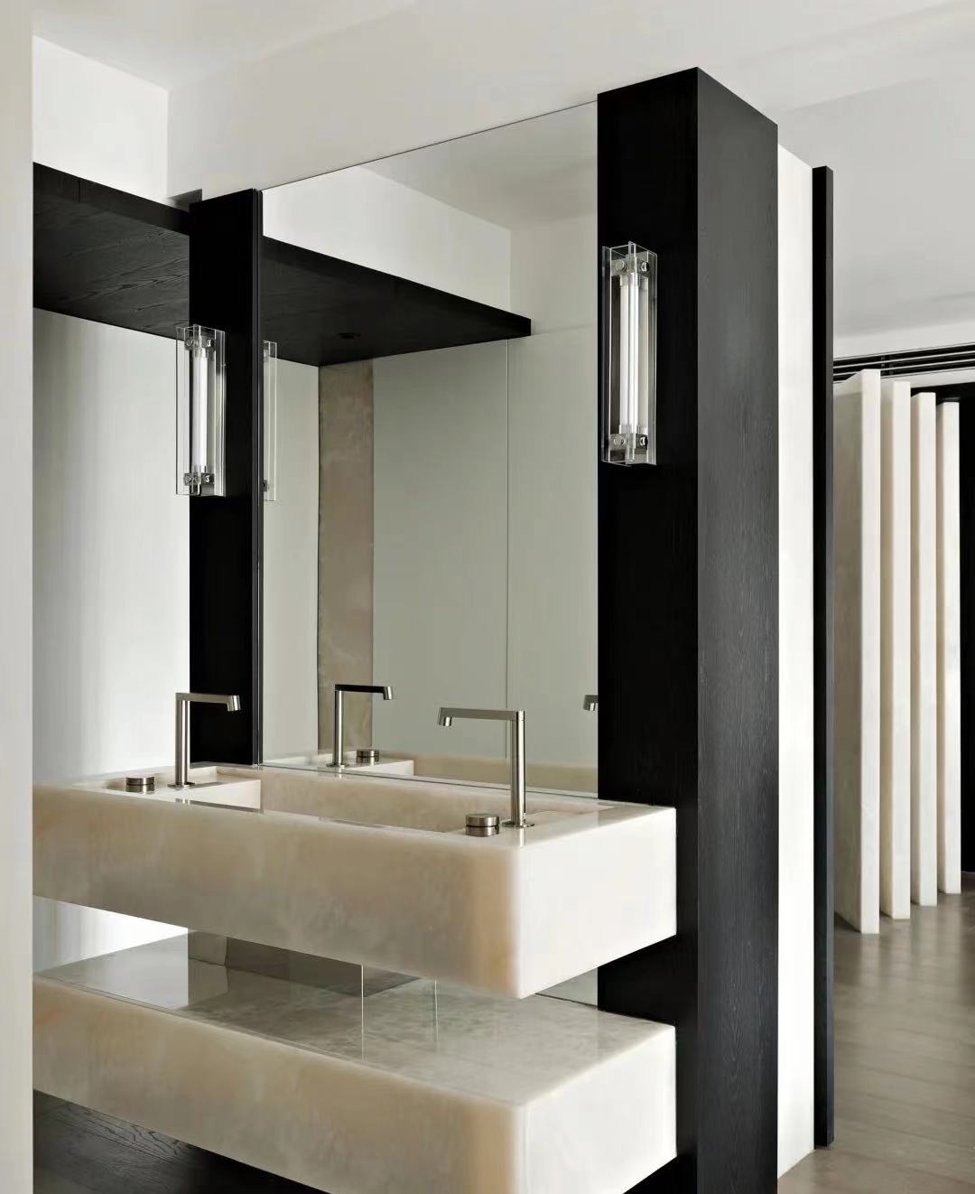 white onyx bathroom vanity