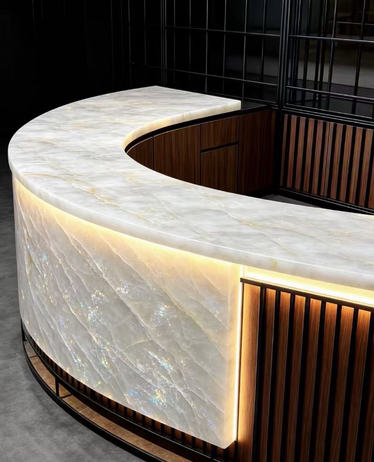white onyx reception