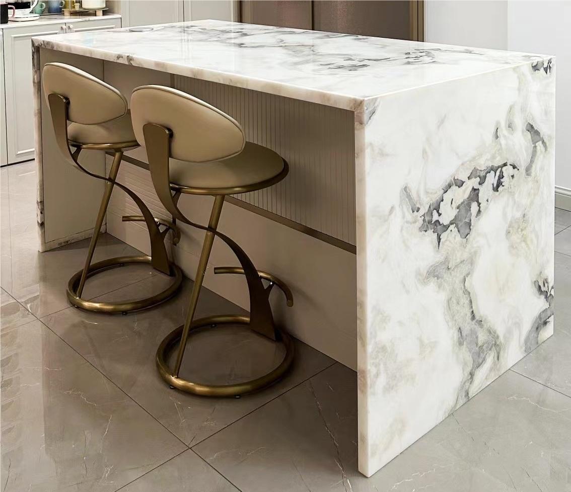 Dover White Marble Island Design 
