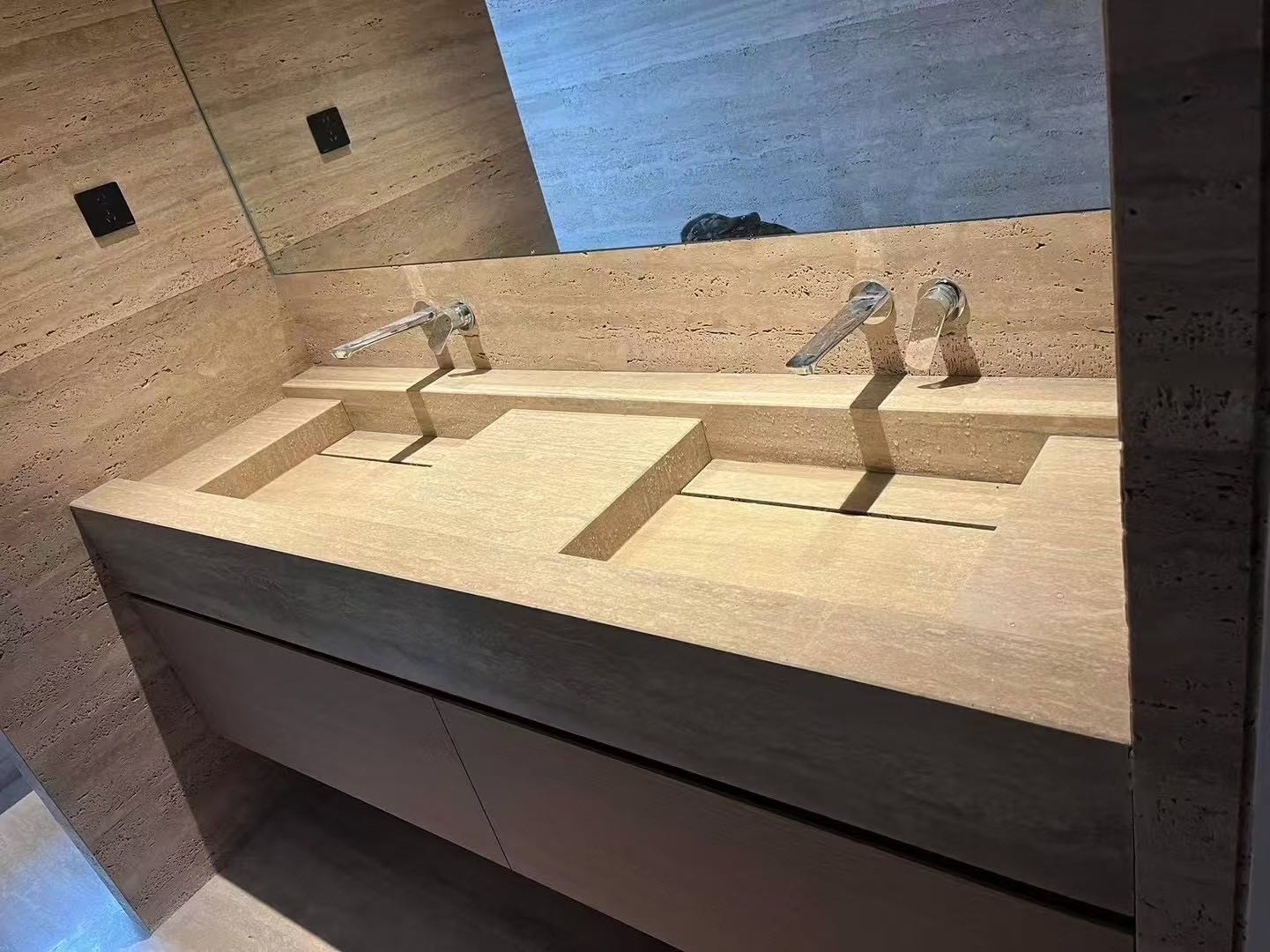 Natural Stone Travertine Bathroom Vanity 