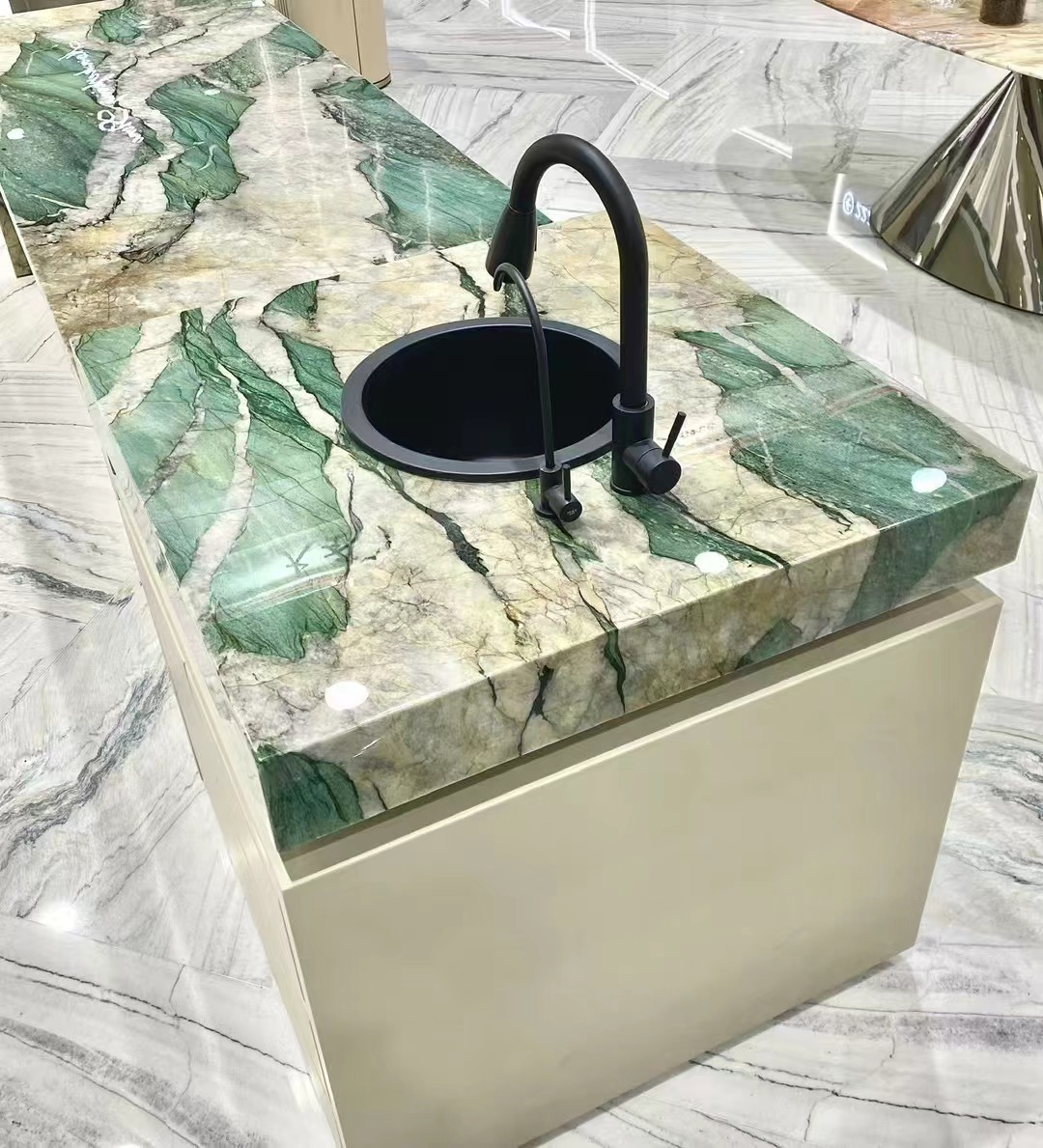 Patagonia Green Granite Kitchen