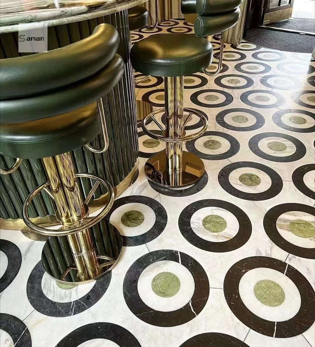 Marble Medallions Tiles Restaurant floor 