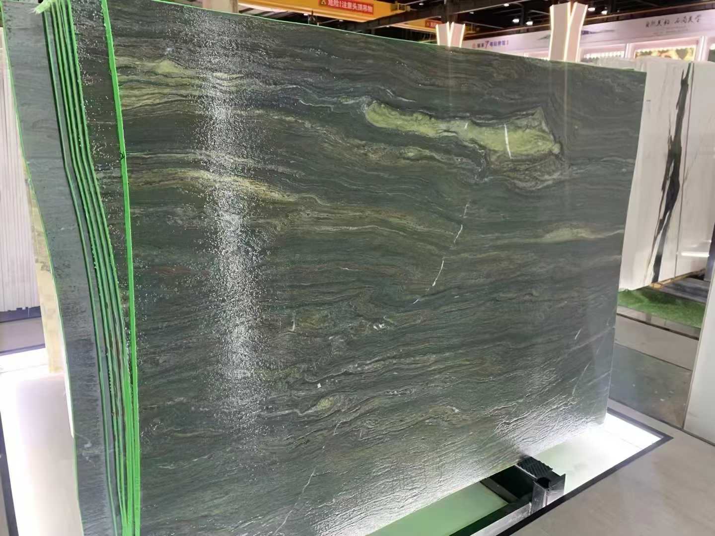 Verde Oasis Marble leather slabs