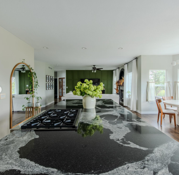 python black granite countertops island tops